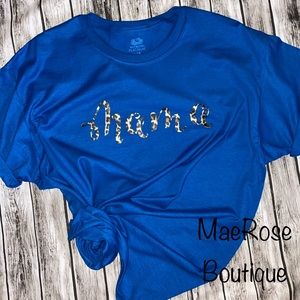 Boutique cheetah mama tee